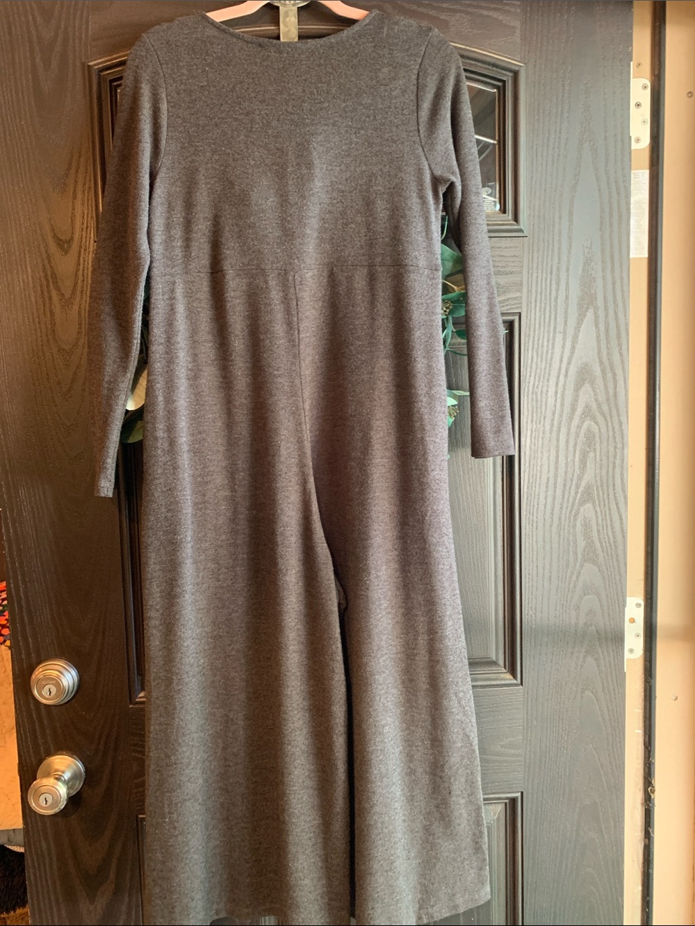 Three Bird Nest Simply Comfort Relaxed Wide-Leg Jumpsuit in Charcoal - Picture 12 of 14